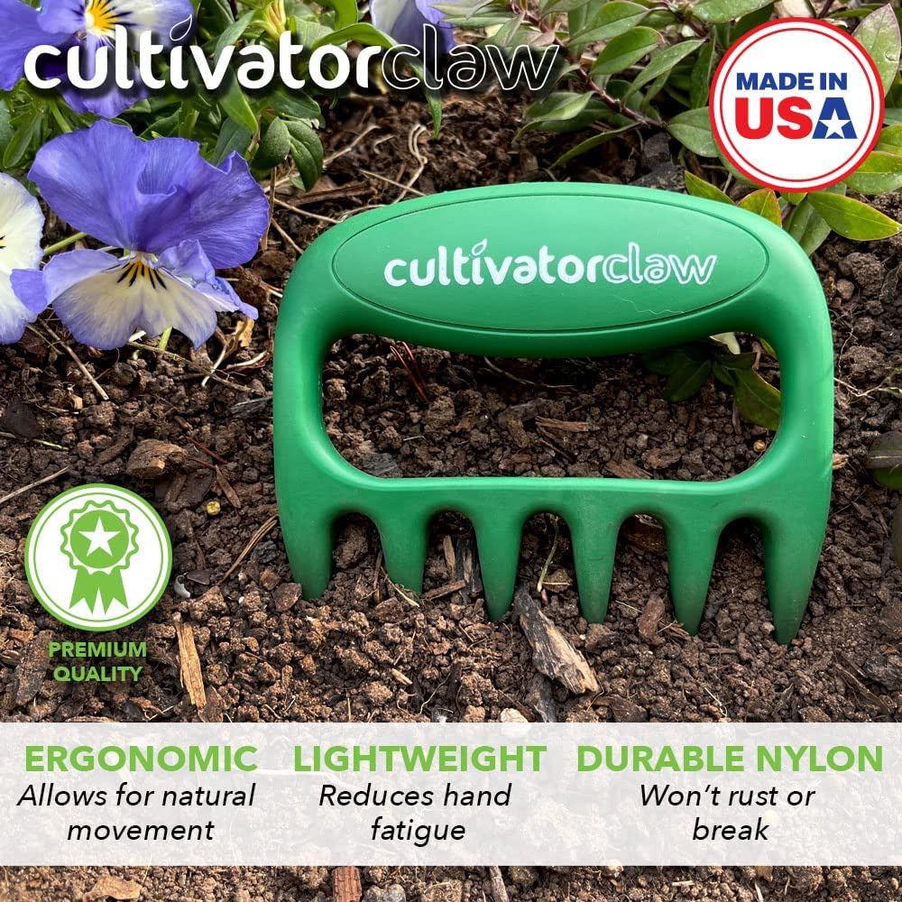 Cultivator Claw - Ergonomic Gardening Tools - Hand Held Garden Tool - Hand Rake