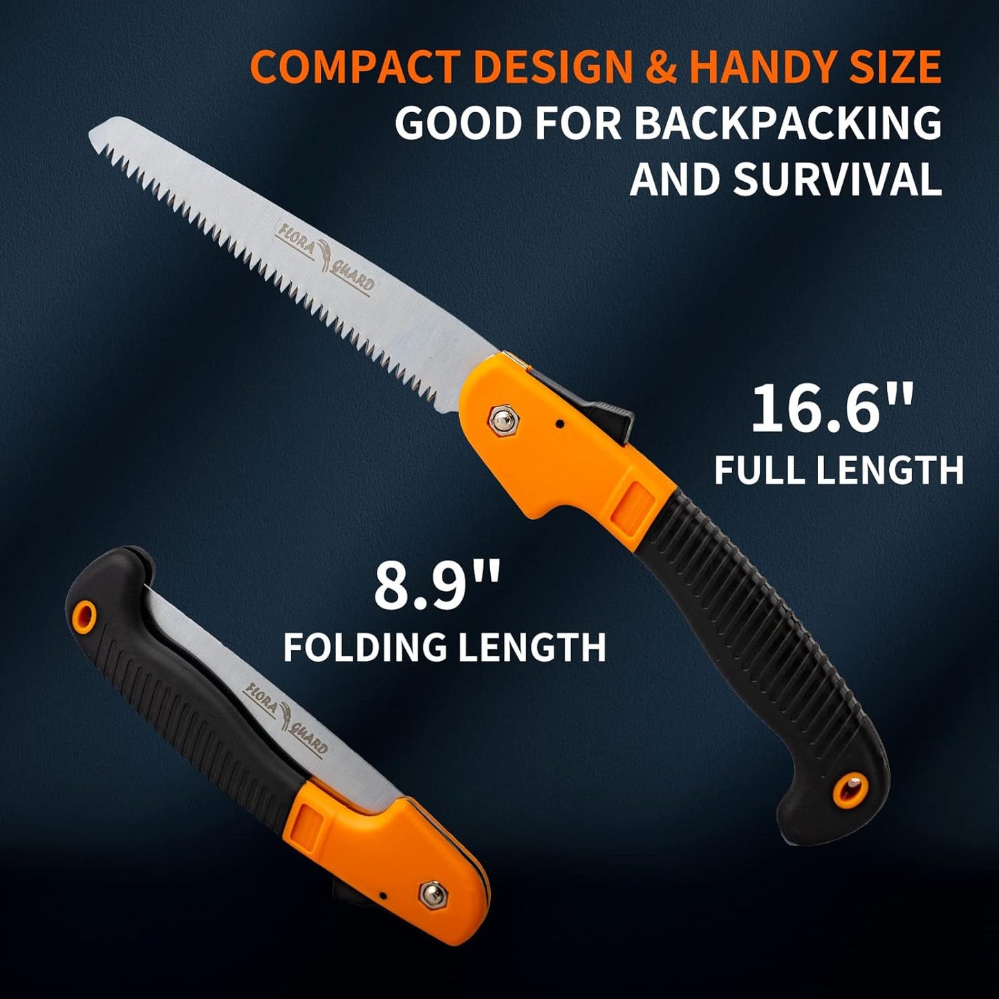 Folding Hand Saw, Camping/Pruning Saw with Rugged 7.7 Inch Blades Professional F