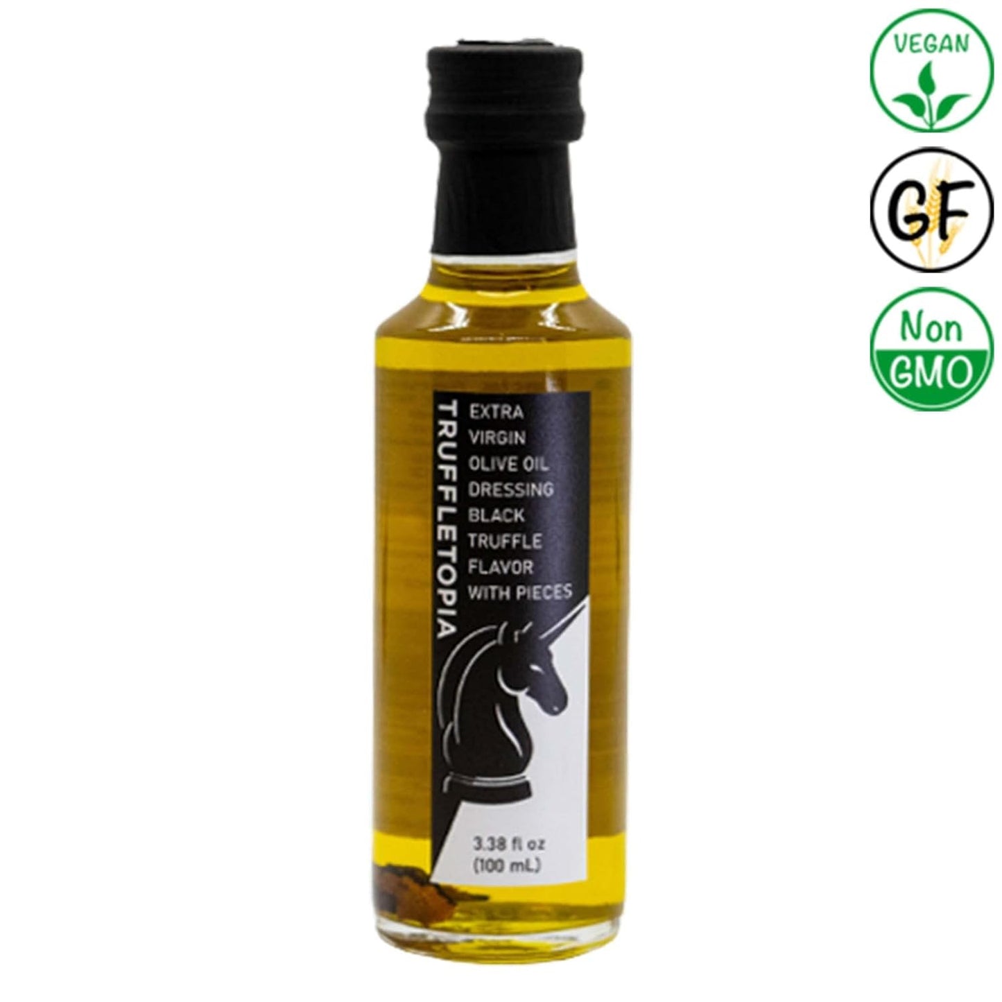 | Black Truffle Extra Virgin Olive Oil Dressing with Real Truffles | Cold Presse