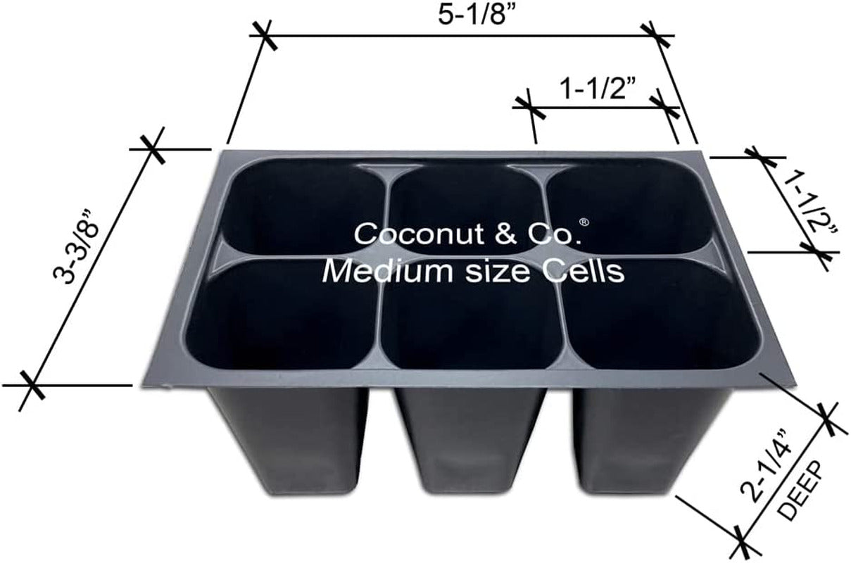 144 Cells Seedling Starter Trays, 10 Plant Labels and Quick Start Guide, Made in