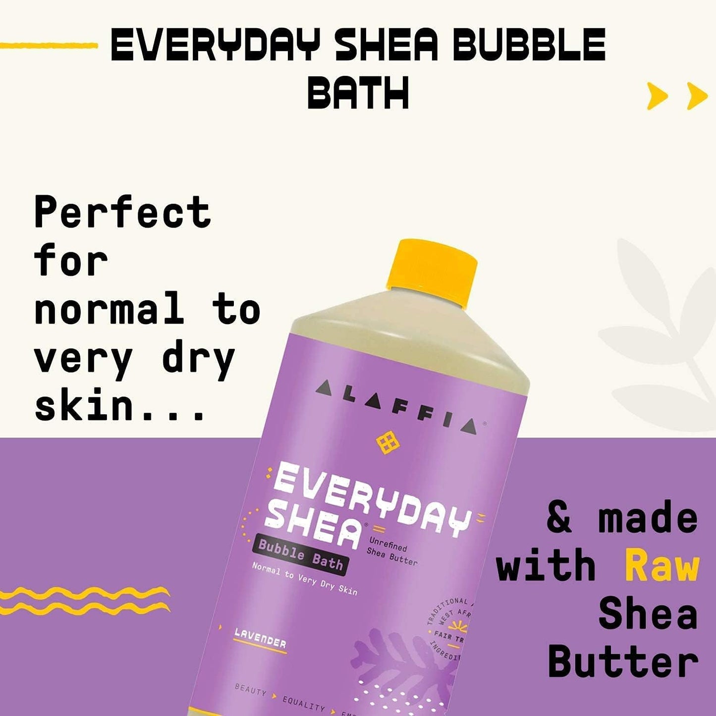 Everyday Shea Bubble Bath, Soothing Support for Deep Relaxation and Soft Moistur