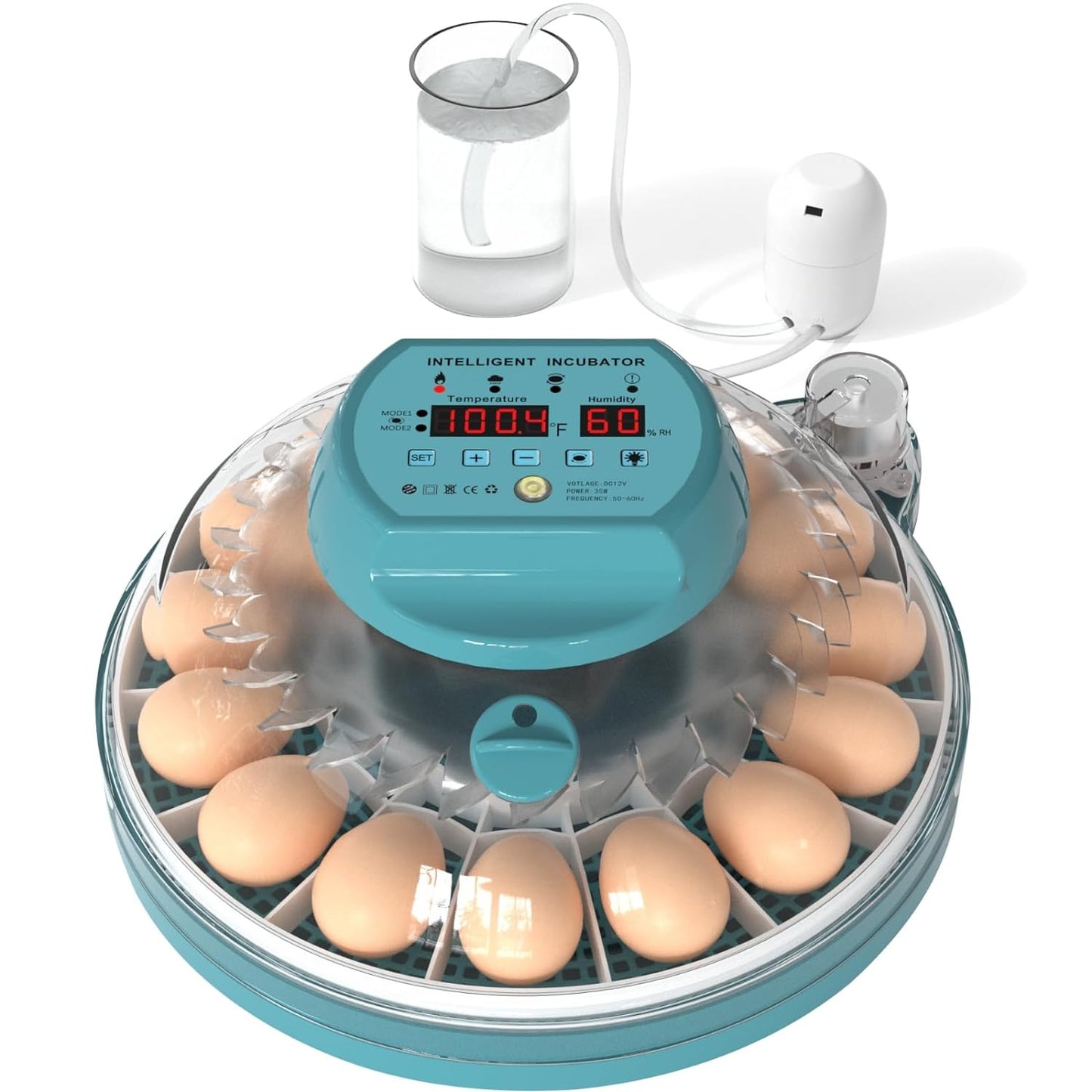 Hethay Egg Incubator, Intelligent Incubator for Chicken Eggs with Automatic Humi