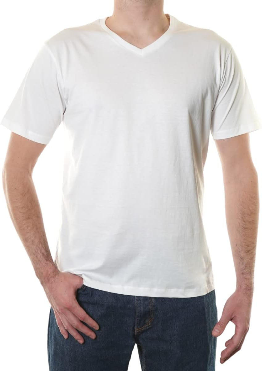 V-Neck 100% Certified Organic Cotton, Soft T-Shirts for Men