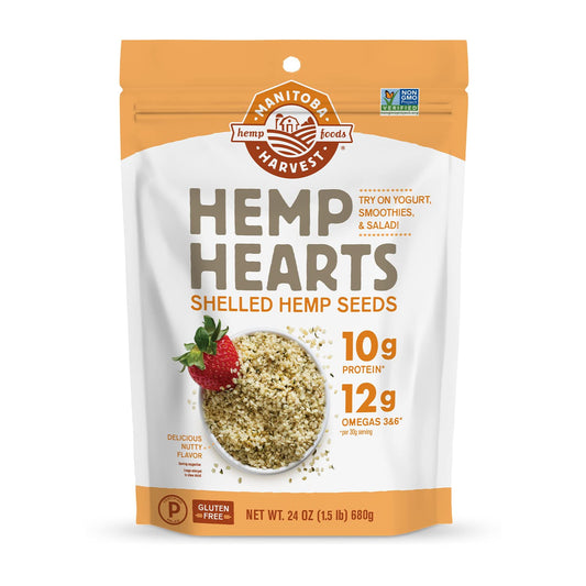 Hemp Seeds, 24 Oz; 10G Plant Based Protein and 12G Omega 3 & 6 per Serving | Per