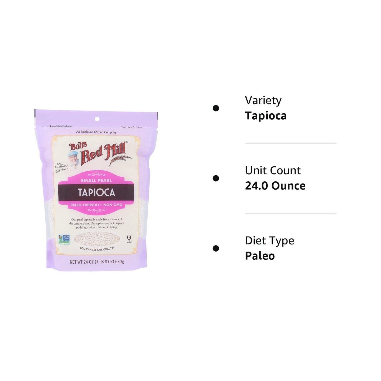 Tapioca, Small Pearl, 24 Ounce