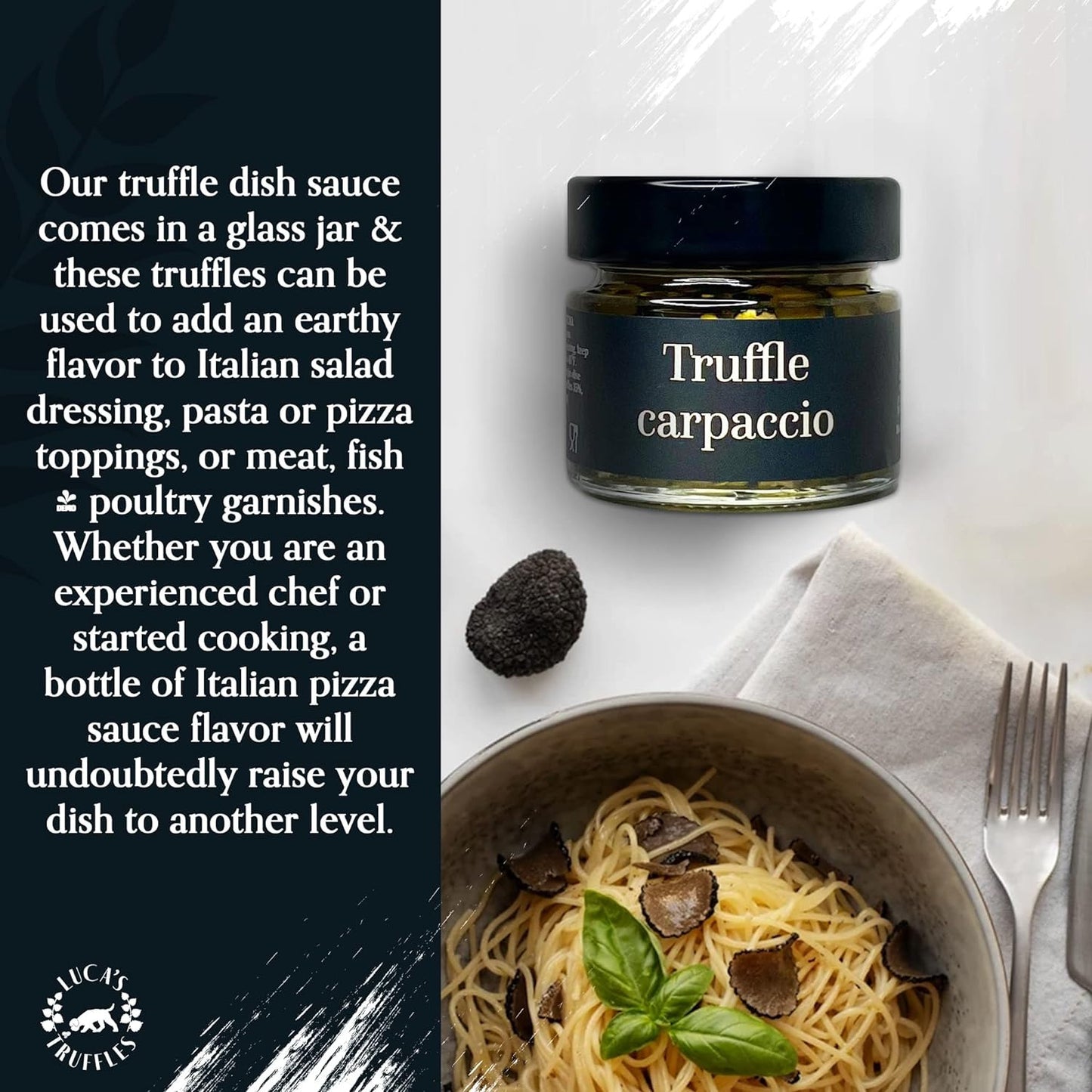 Luca’S Truffles 100% Italian Black Summer Truffle Carpaccio (500G) – Fresh Black