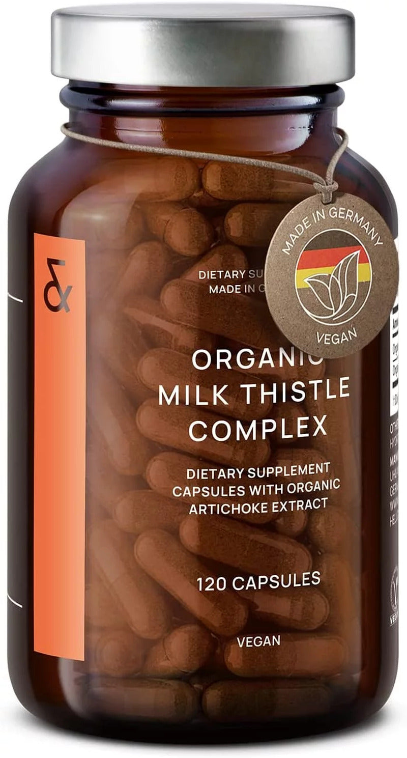 Organic Milk Thistle & Artichoke Extract Complex High Dose - Rich in Silymarin &