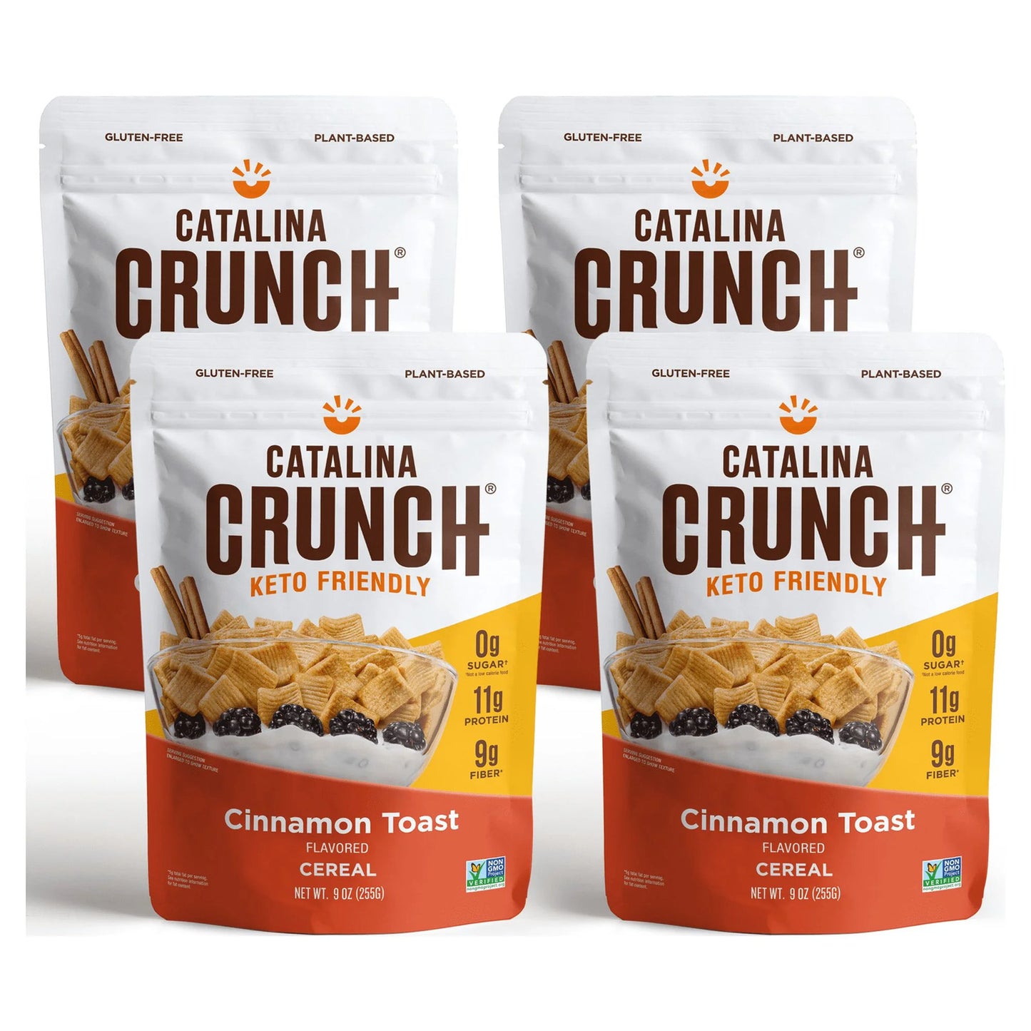 Cinnamon Toast Keto Cereal (4 Pack) 9Oz Bags | Low Carb, Zero Sugar, Gluten Free