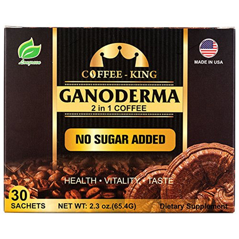 Ganoderma Reishi Coffee Mix, Instant 2-In-1 Mushroom Coffee with All Natural Gan