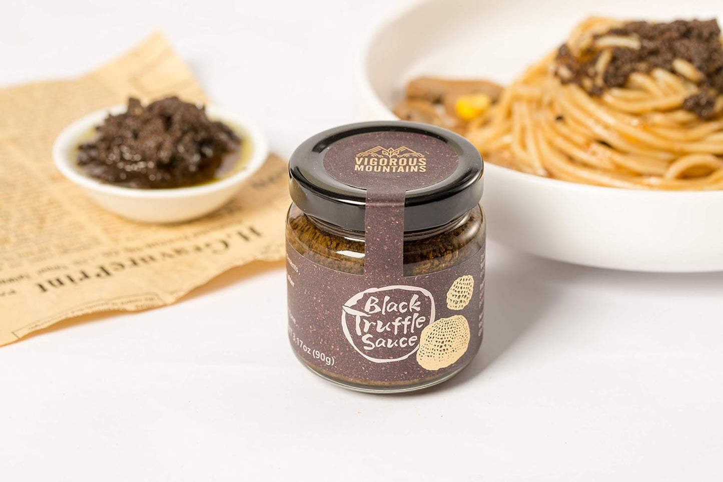 Black Truffle Paste - 3.17 Oz Vegan Pesto Pasta Sauce Seasoning in Extra Virgin