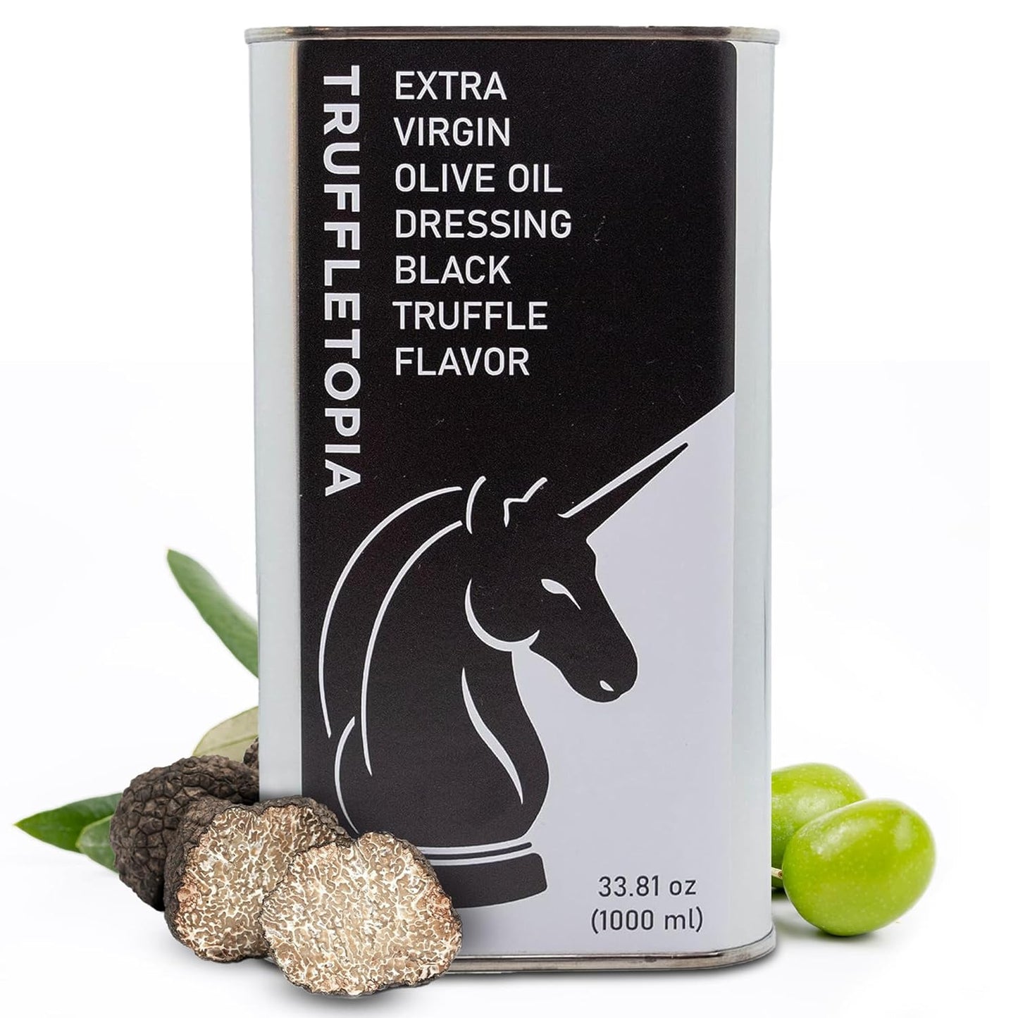 | Black Truffle Extra Virgin Olive Oil I Cold Pressed I for Pasta, Pizza, or Sal