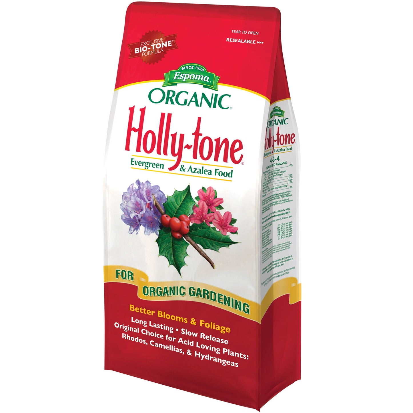 Organic Holly-Tone for Evergreen & Azalea Plant Food, 4-3-4 Fertilizer, 8 Lb.