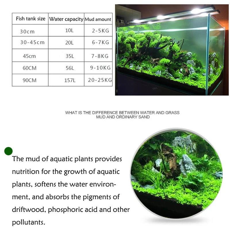 Aquarium Water Grass Mud Plant Seed Soil Fish Tank Bottom Sand Nutrient Soil Bla