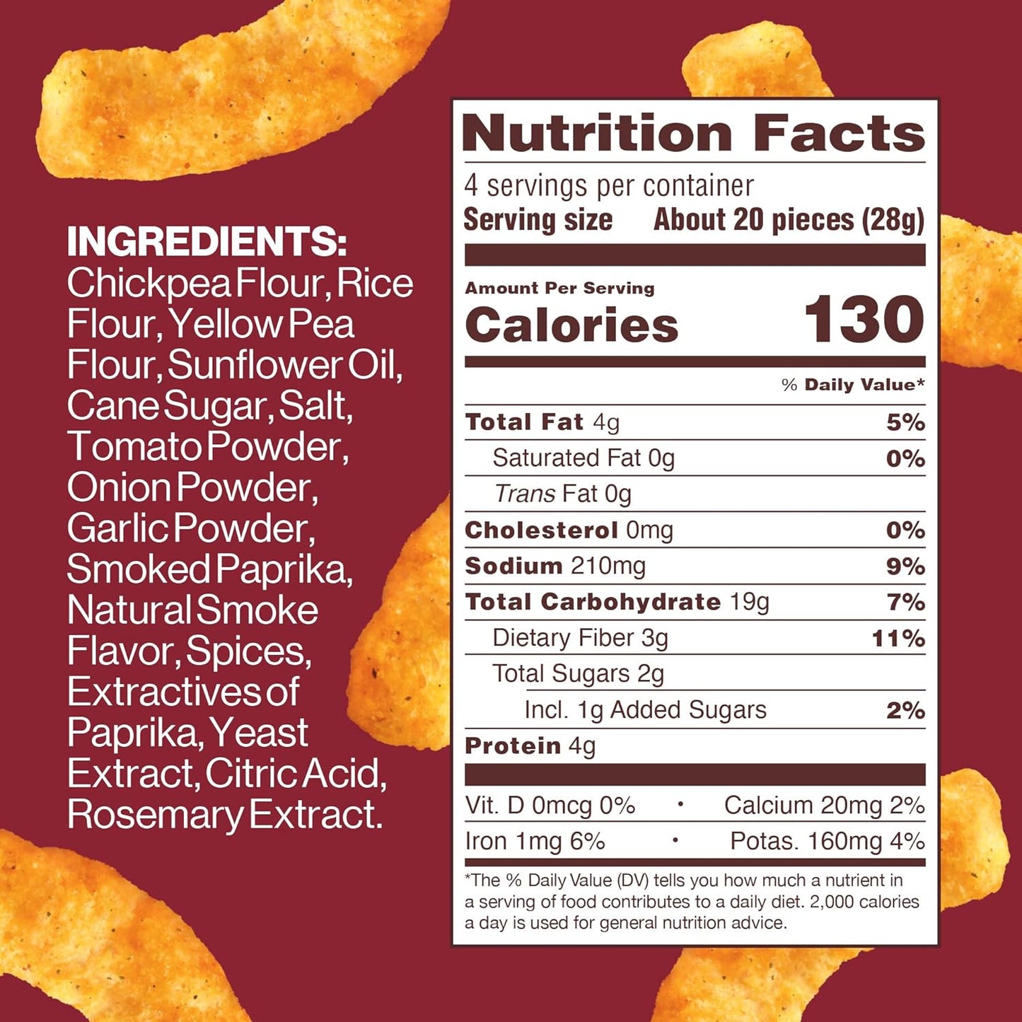 Chickpea Puffs, Variety Pack: Vegan White Cheddar, Nacho, BBQ, 4 Ounce (Pack of