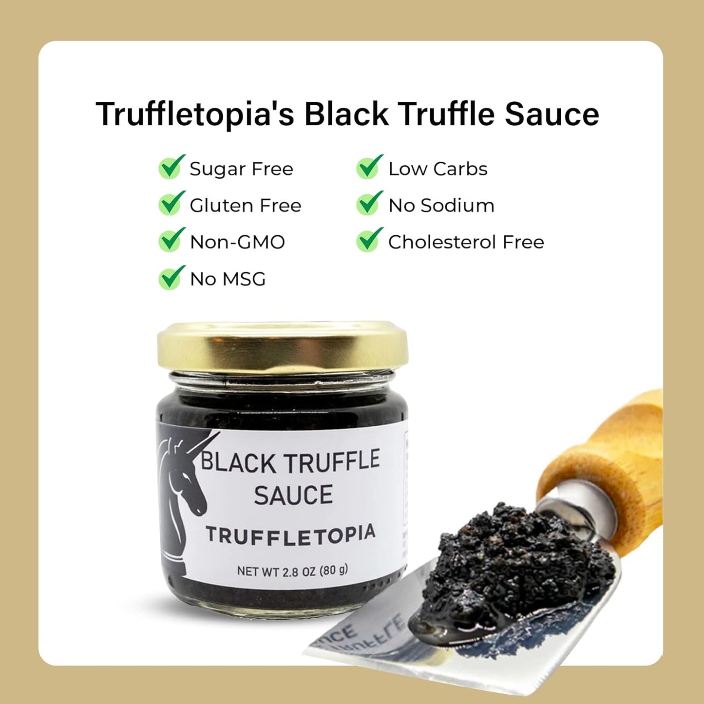 I Black Truffle Sauce I with Real Natural Black Truffles I Versatile Topping or