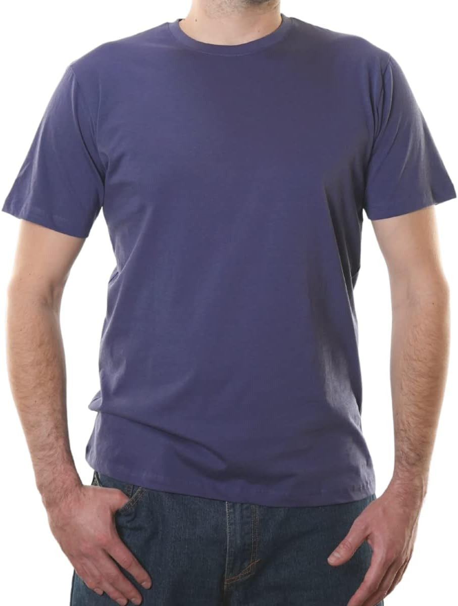 Crewneck 100% Certified Organic Cotton, Soft Shirts for Men