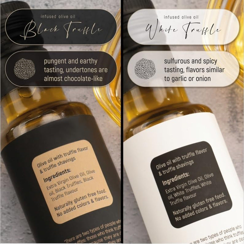 Black Truffle Oil - Truffle-Infused Olive Oil with No Artificial Ingredients - T