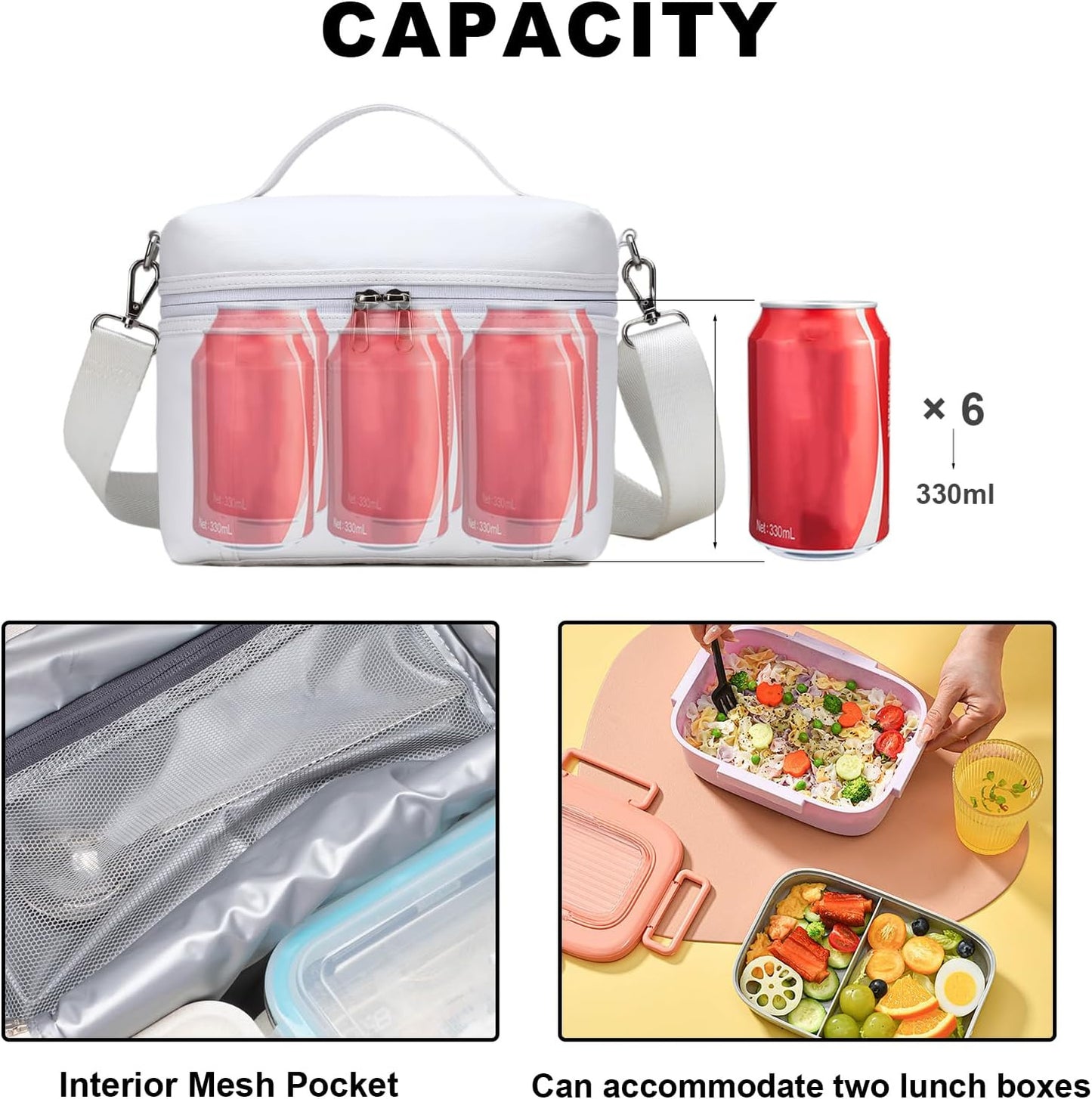 Insulated Lunch Bags for Women Cooler Bag Lightweight Nylon Waterproof Lunch Box