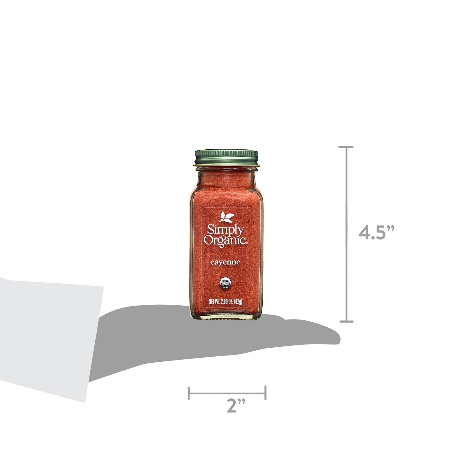 , Organic Cayenne Pepper, GMO Free, 2.89 Oz Bottle