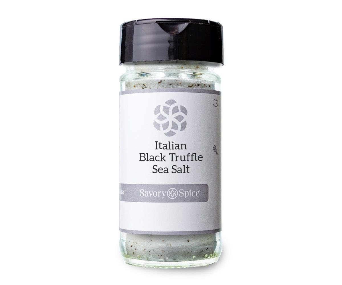 Savory Spice Italian Black Truffle Sea Salt - Gourmet Black Truffle Seasoning Sa