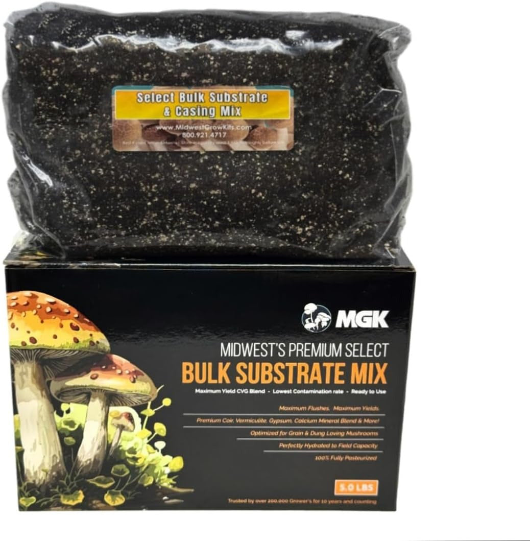 Premium Bulk Mushroom Substrate Mix | Fully Pastuerized | Maximum Yield | for Du