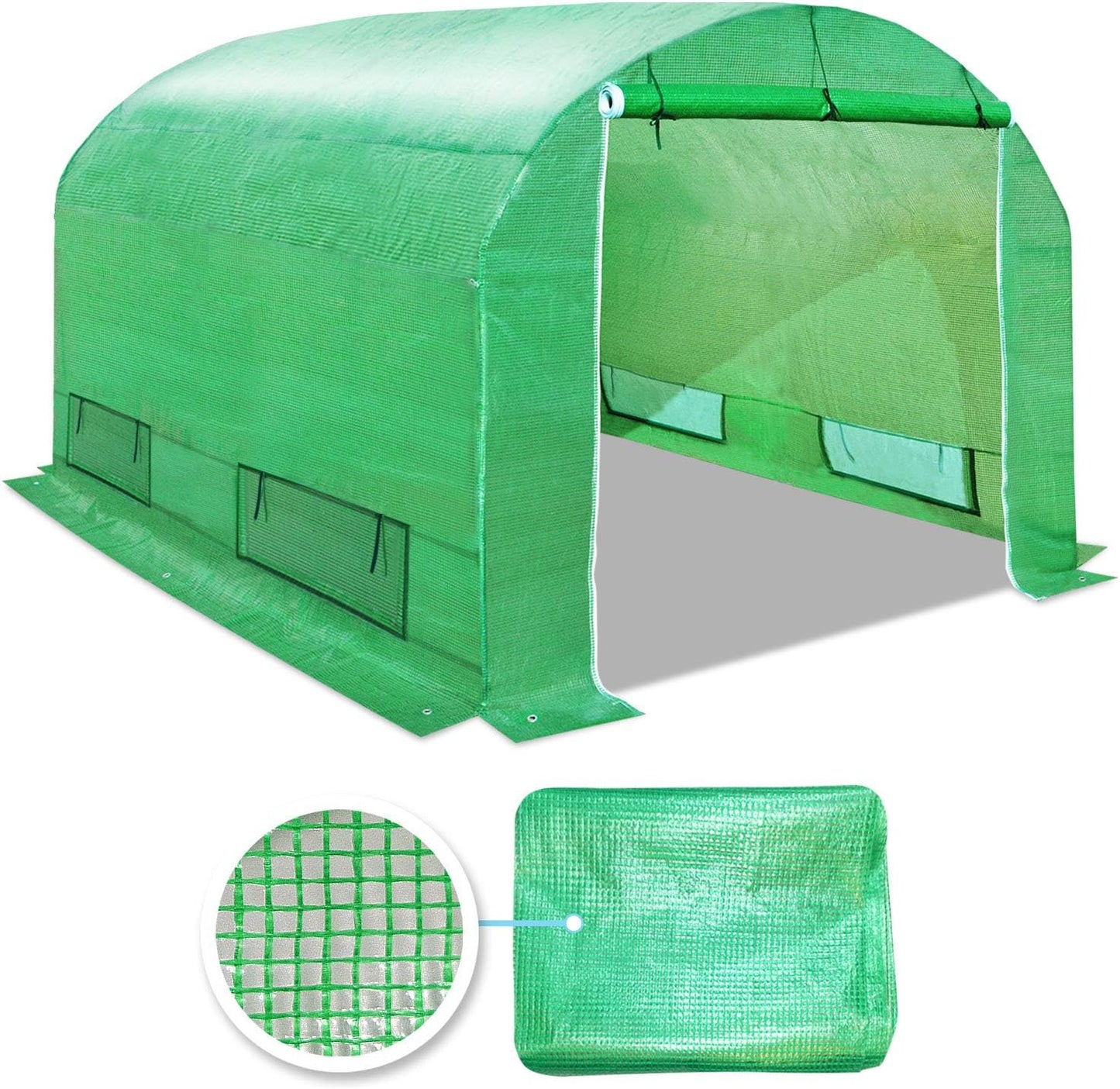 Greenhouse Replacement Cover Larger Walk in Outdoor Plant Gardening Greenhouse,