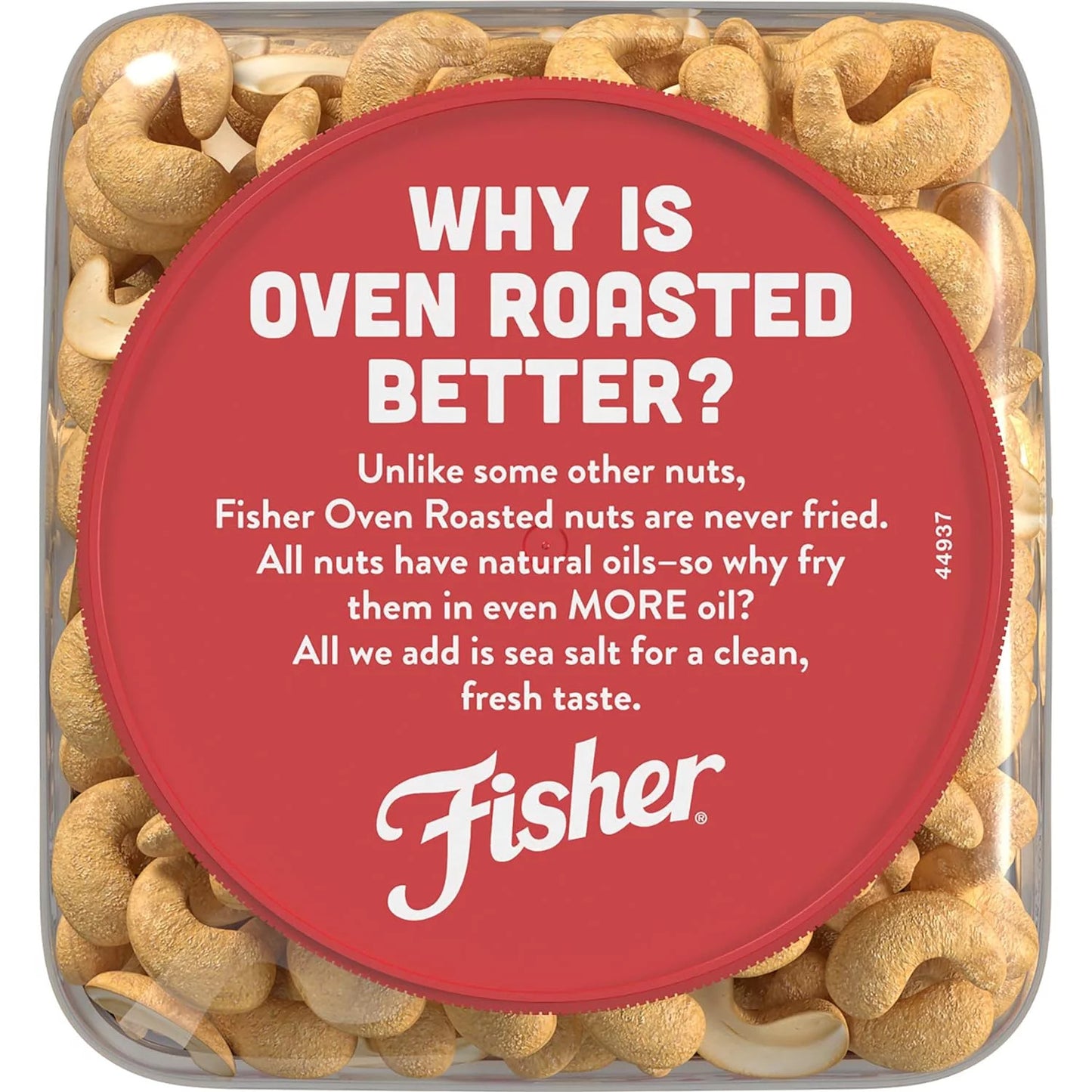 Fisher Snack Oven Roasted Never Fried Whole Cashews, 24 Ounces