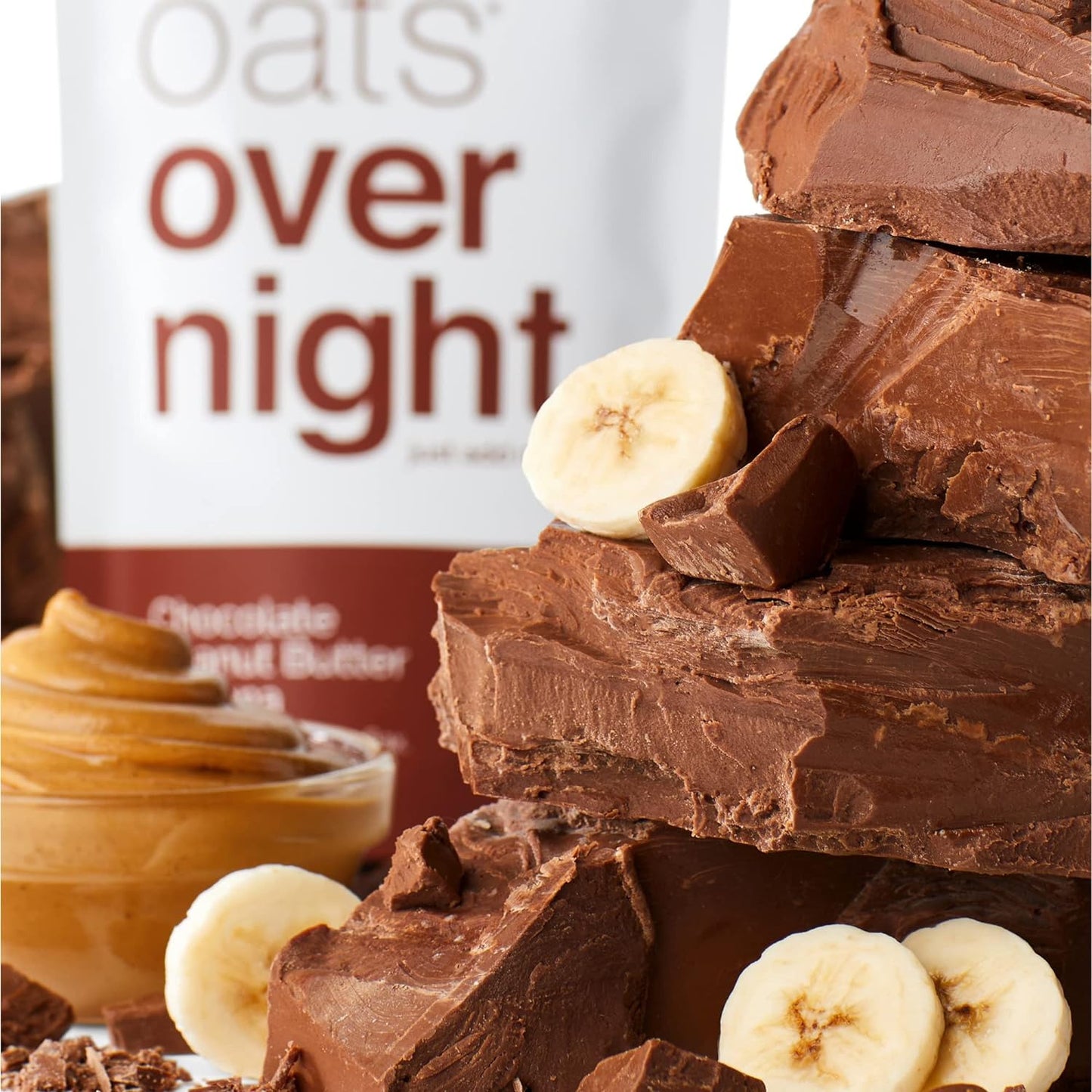 Chocolate Peanut Butter Banana - Overnight Oats with 20G Protein, High Fiber Bre