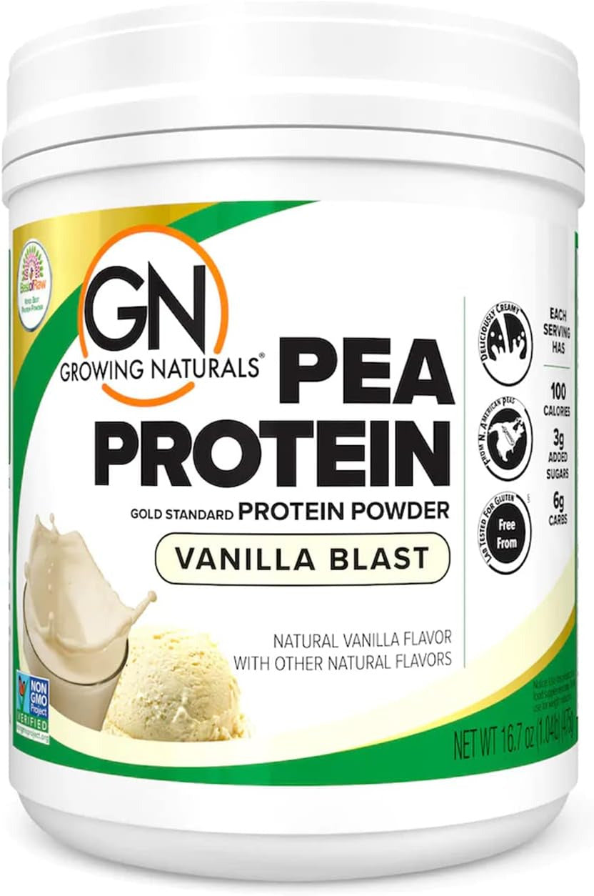 Raw Pea Protein Powder, Vegan Plant Based Protein, BCAA, Low-Carb, Low-Sugar, Va