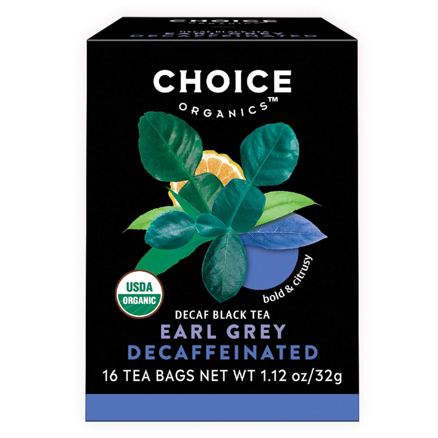 Choice Organics - Organic Decaffeinated Earl Grey Tea (6 Pack) - with Bergamot -