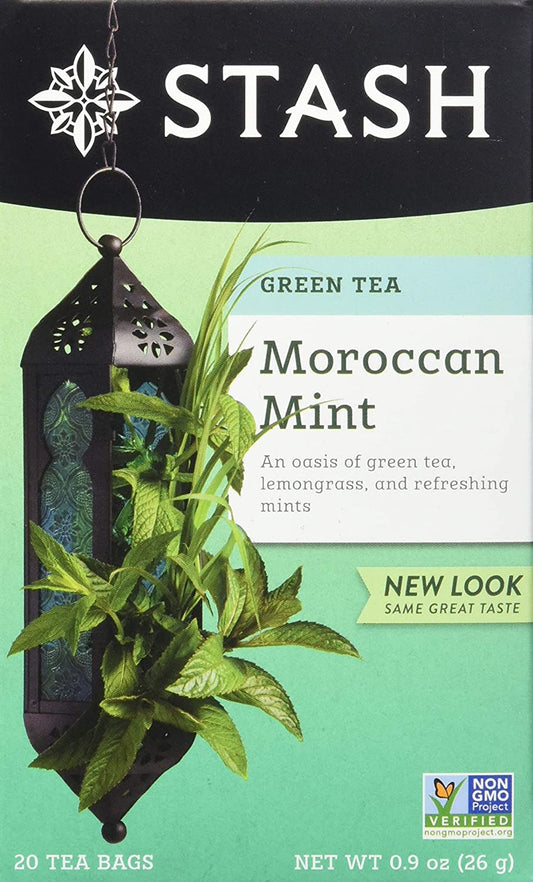 Tea Moroccan Mint Mindfulness Green Tea - Caffeinated, Non-Gmo Project Verified