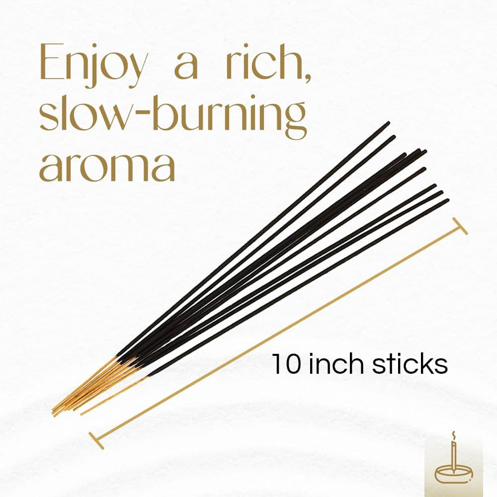 - Extra Rich Scented Incense Sticks - Non-Toxic 10” Slow Burn Aromatic Sticks -