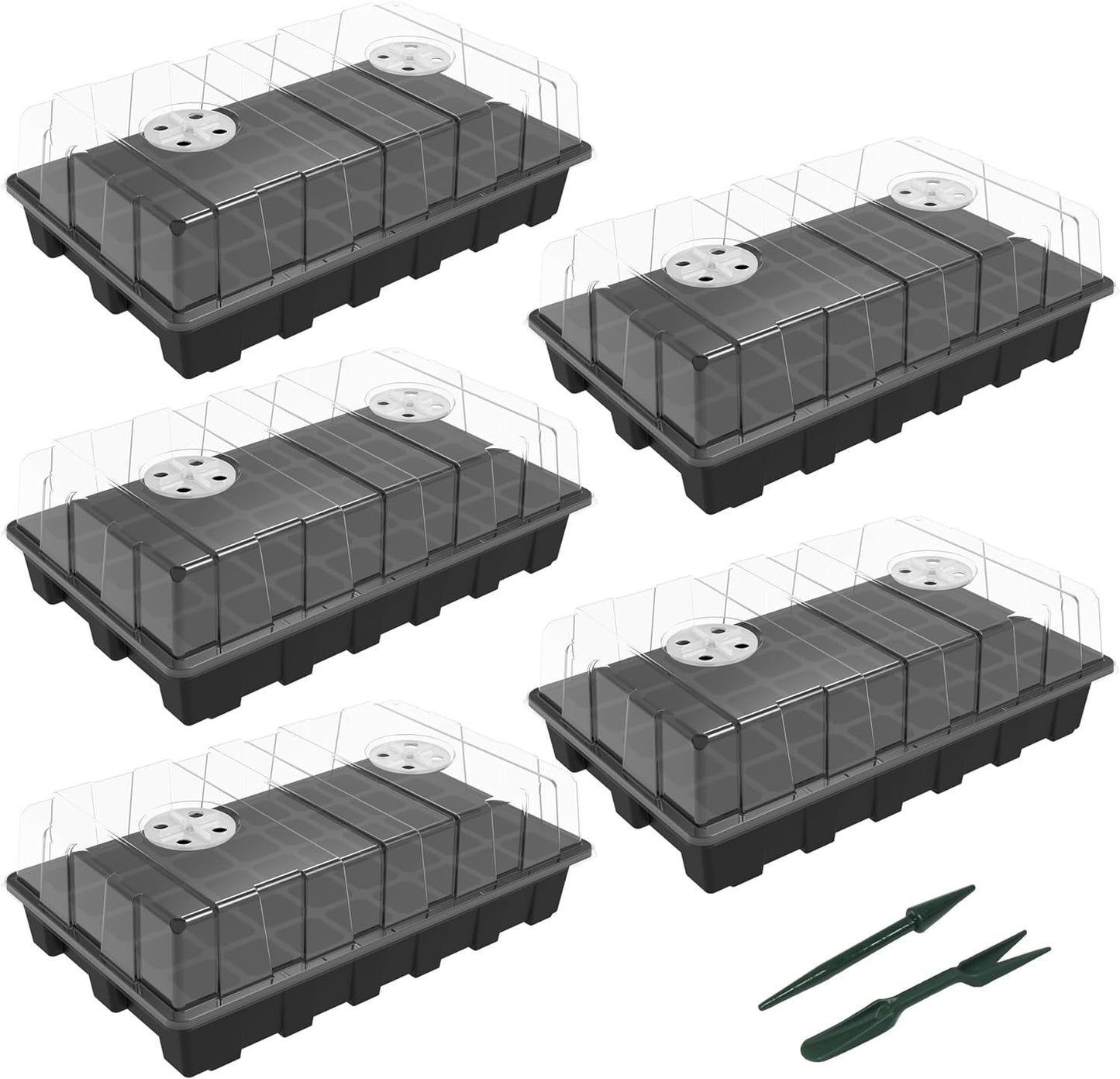 5-Set Seed Starter Tray Kits, Plant Germination Trays, Seed Starting Trays with