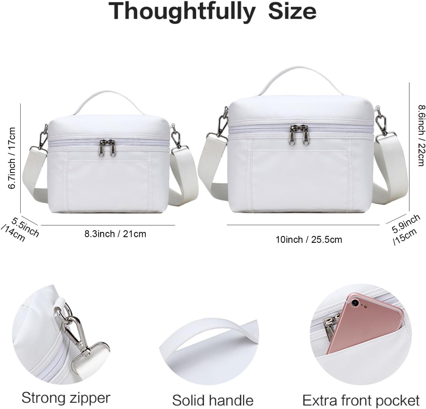 Insulated Lunch Bags for Women Cooler Bag Lightweight Nylon Waterproof Lunch Box