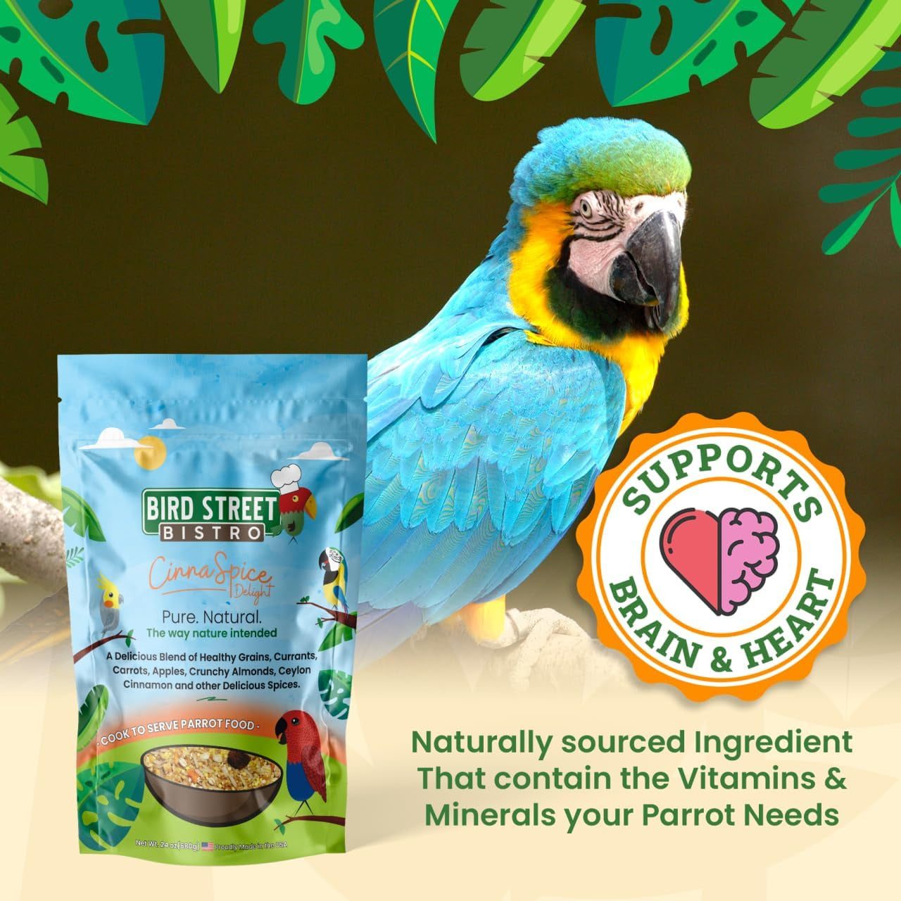 Parrot Food - Parakeet Food - Cockatiel Food - Bird Food - Cooks in 3-15 Min W/N