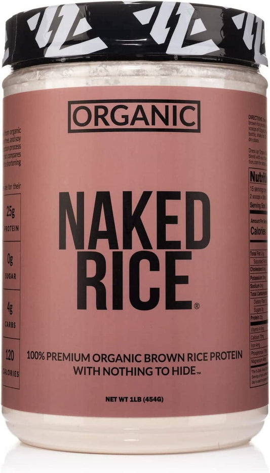 Naked Rice 1Lb - Organic Brown Rice Protein Powder - Vegan Protein Powder, GMO F