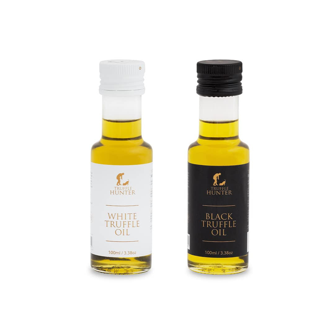 - White & Black Truffle Oil Bundle - Extra Virgin Olive Oil for Cooking & Season