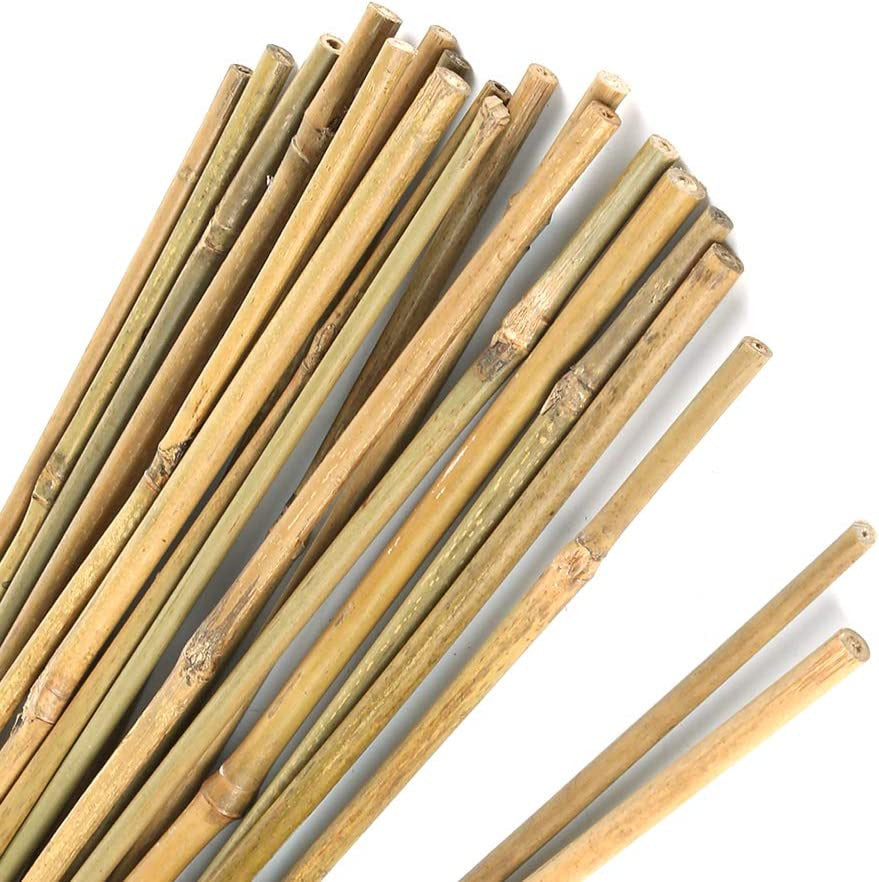 20PC 1.33'/16 Inch Natural Plant Stakes Garden Stakes Bamboo Sticks for Outdoor