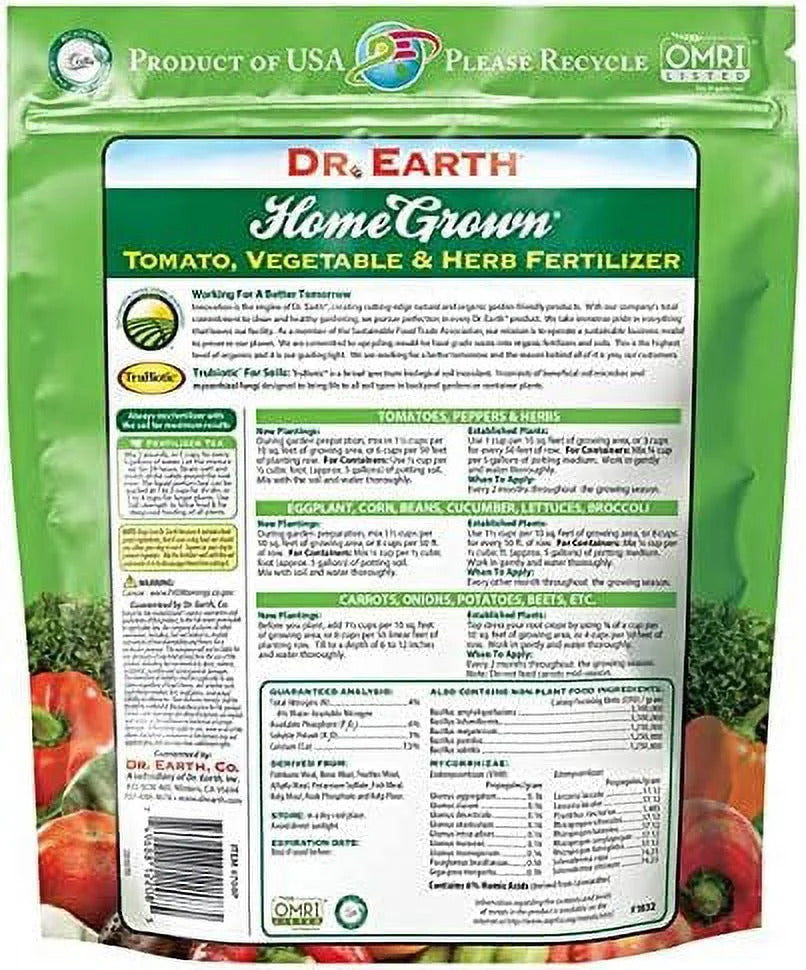 Organic 5 Tomato, Vegetable & Herb Fertilizer Poly Bag