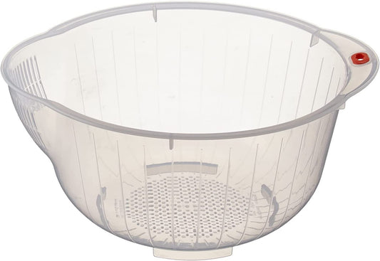 Japanese Rice Washing Bowl with Side and Bottom Drainers, Made in Japan