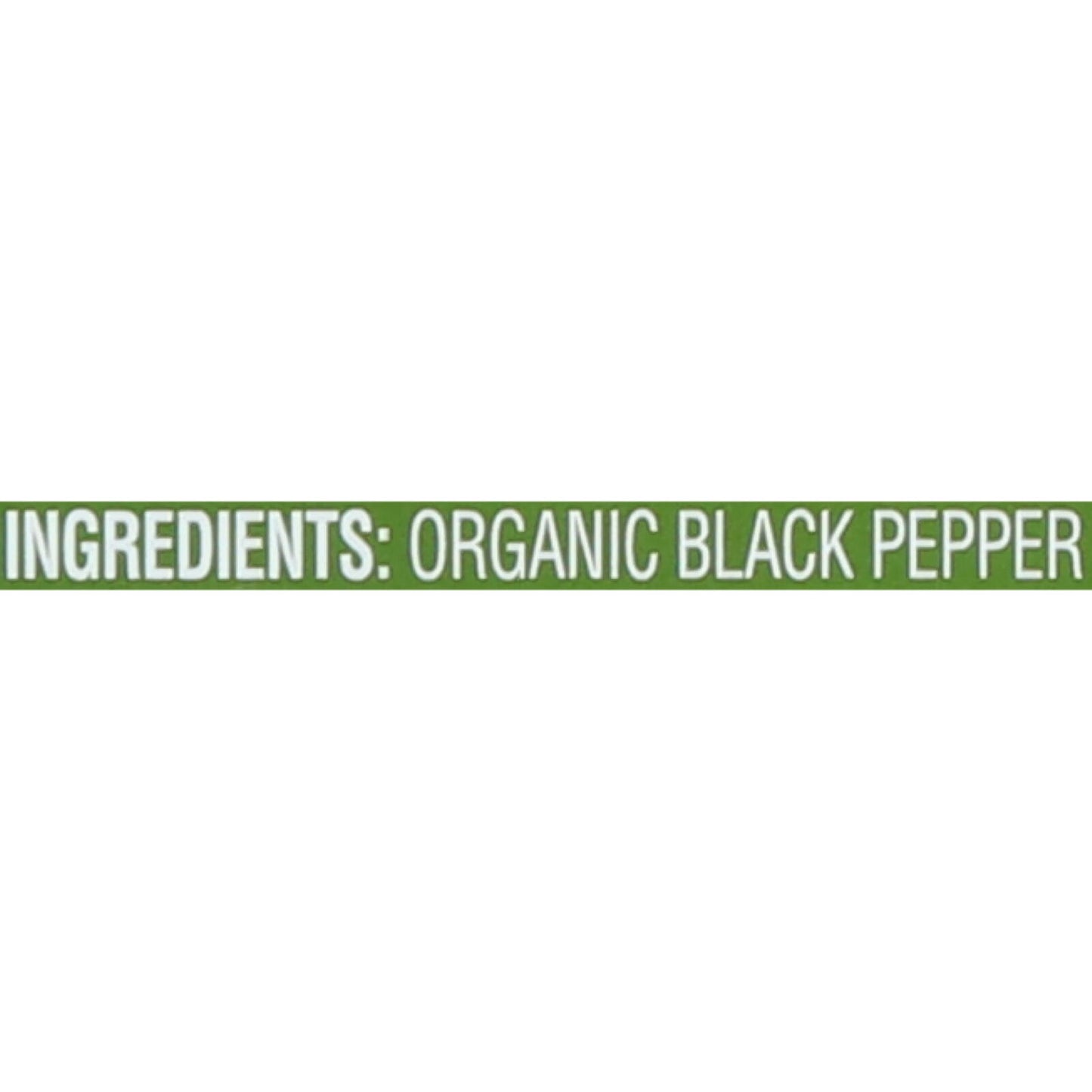 , Organic Ground Black Pepper, GMO Free, 4 Oz Can