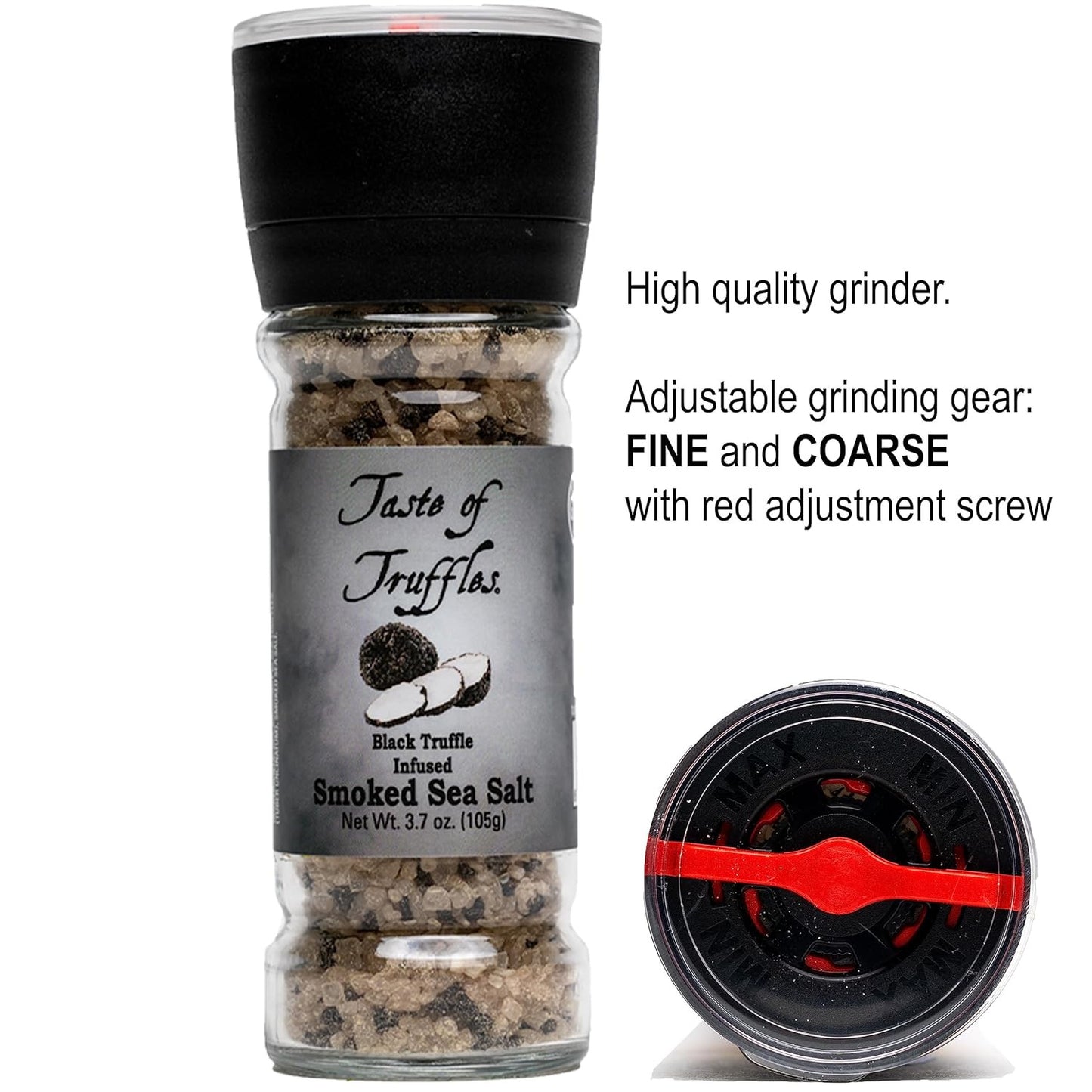 Black Truffle Smoked Sea Salt | Wt 3.7 Oz | 105 Gr