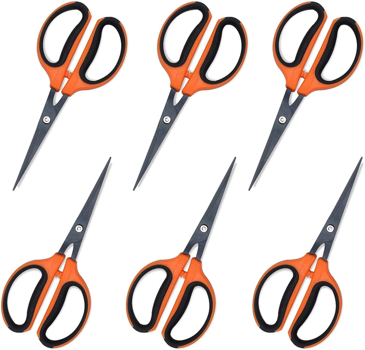 6 Packs Trimming Scissors Teflon Coated Non Stick Blades Pruning Shears Gardenin