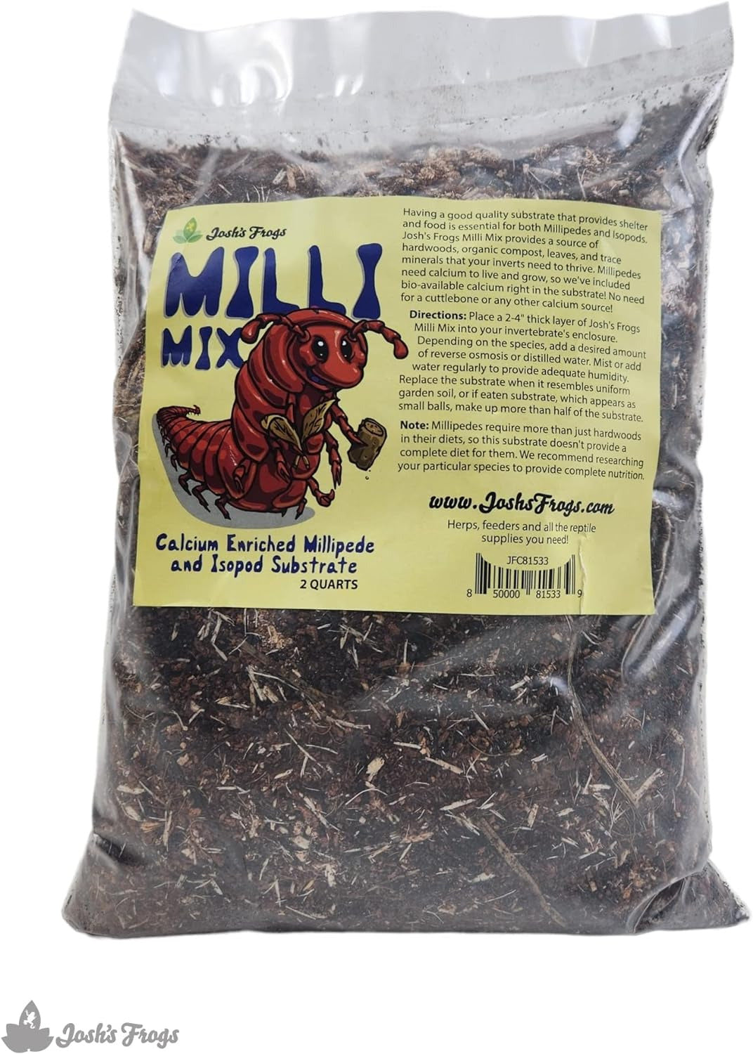 Milli Mix Calcium Enriched Millipede and Isopod Substrate (2 Quarts)