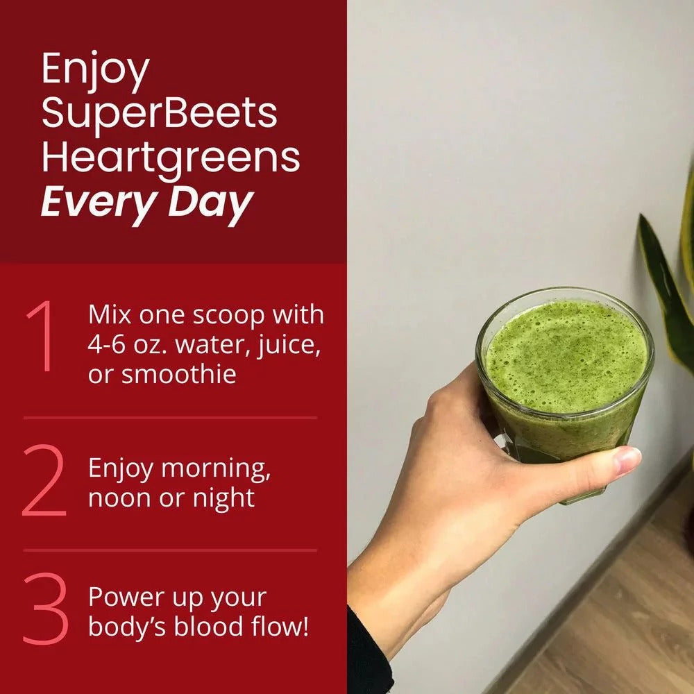 Heartgreens | Superfood Organic Powder with Wheatgrass, Kale, Spinach, and Spiru