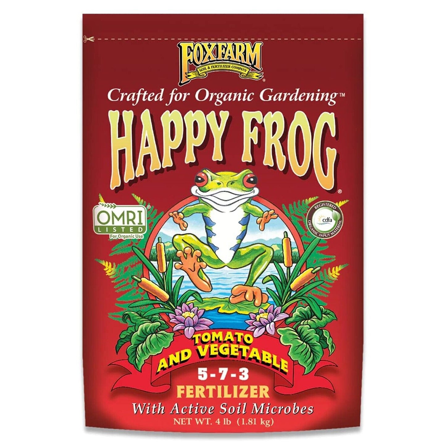 Fox Farm Happy Frog Tomato and Vegetable 5-7-3, 4-Pound Bag