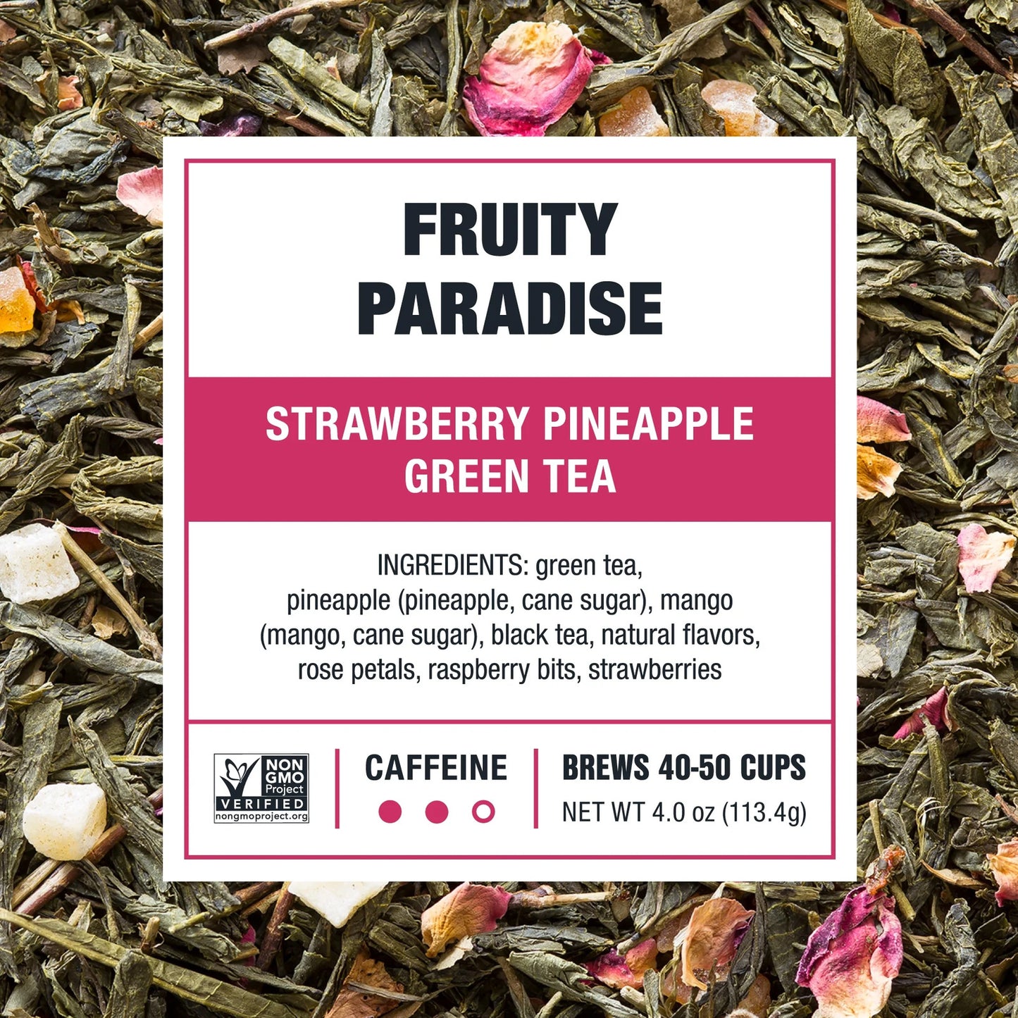 - Fruity Paradise, Slenderizer Loose Leaf Green Tea, Strawberry Pineapple Green