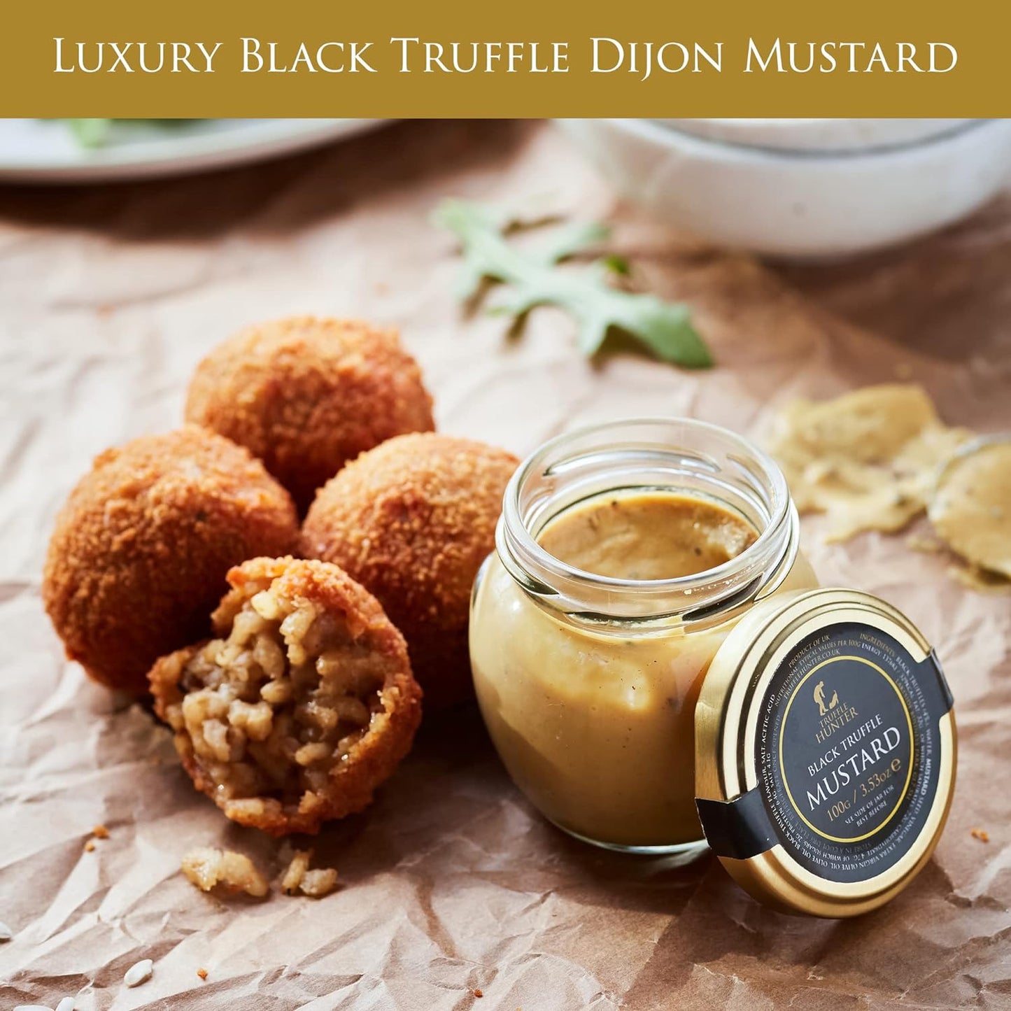 - Black Truffle Mustard - Dijon Mustard - Gourmet Condiments - 6.34 Oz