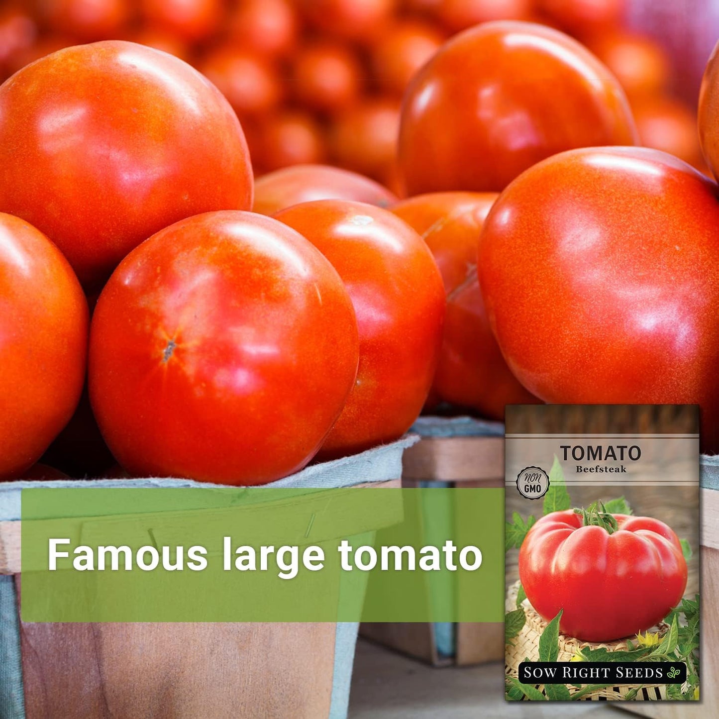 - Beefsteak Tomato Seeds for Planting - Non-Gmo Heirloom Packet with Instruction