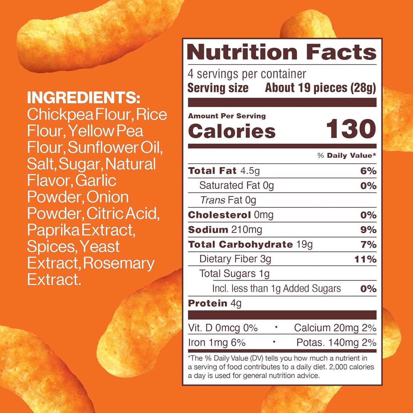 Chickpea Puffs, Variety Pack: Vegan White Cheddar, Nacho, BBQ, 4 Ounce (Pack of